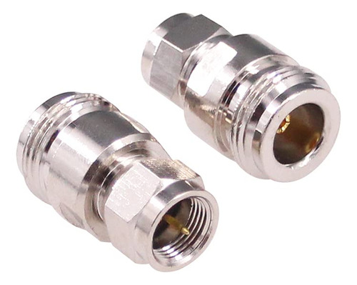 Rfaha 2pcs N A F Adaptador Coaxial F Macho A N Hembra Rf Con