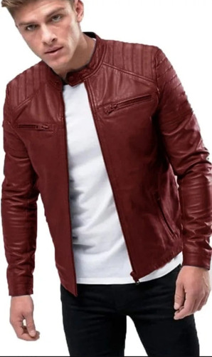 Chompa Para Hombre En Cuerotex 5 Colores Chaqueta Cuero Sint