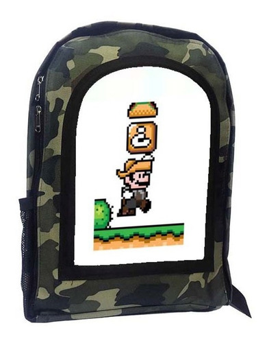 Mochila Camuflada Mario Bross A22