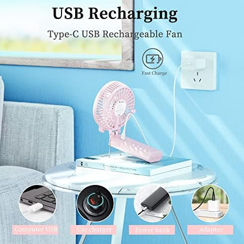 Handfan Ventilador De Mano Recargable De 5200 Mah, De Mano 5