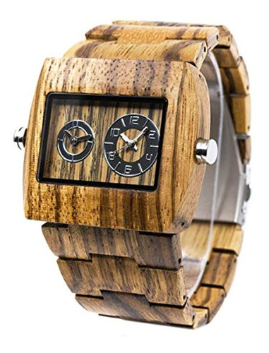 Relojes De Madera Con Esfera Cuadrada Para Hombre