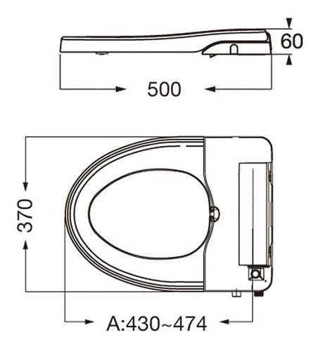Tapa Asiento Inodoro Ferrum Marina Thth Bidet Incorporado Blanco