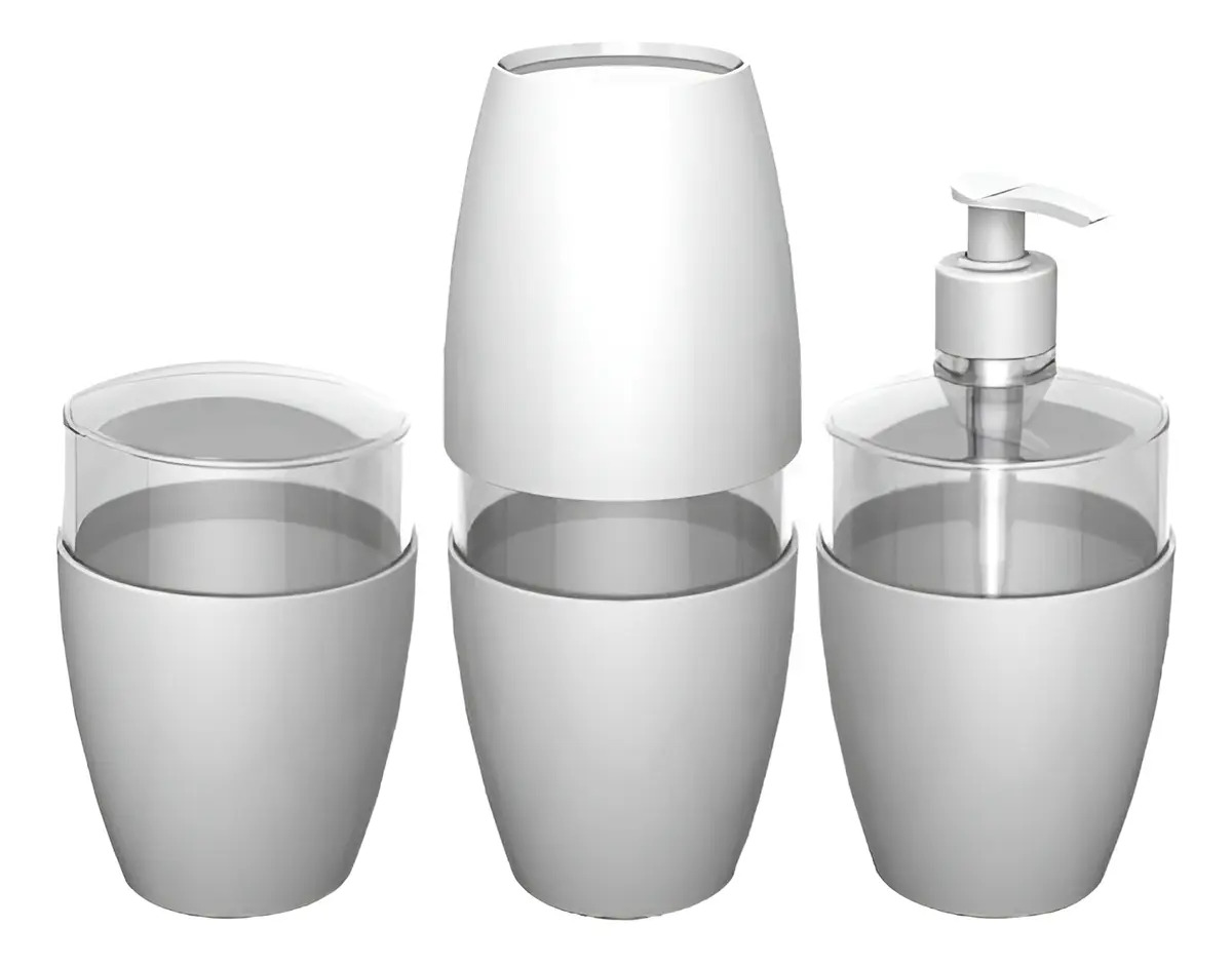 Kit Acessórios Para Banheiro Essence Branco Durín