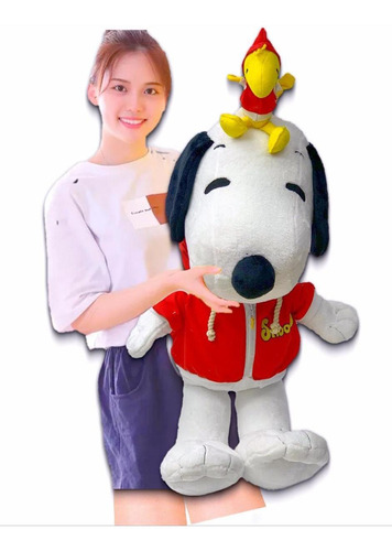 Peluche Gigante Snoopy Con Emilio-woodstock 70cm Peanuts