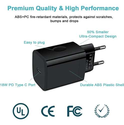 Adaptador Usb C, Adaptador De Enchufe Europeo, Paquete De 2