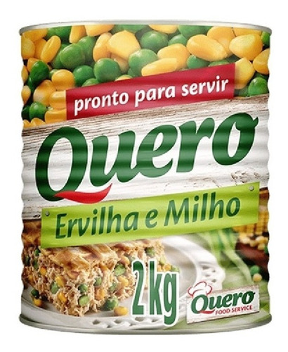 Kit 04 Lata De Milho Com  Ervilha Quero 2kg