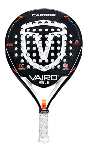 Paleta Padel Vairo Carbon 9.1 #1 Color Negro/Blanco