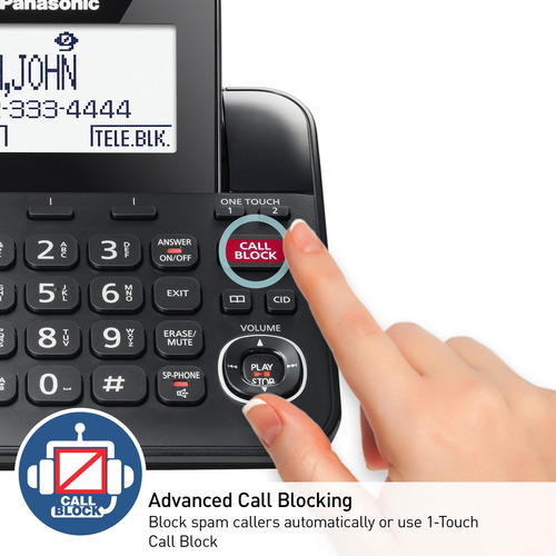 Sistema Telefónico Con Cable Panasonic Kx-tgf892b Con Blueto