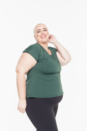 Imagem 6 de 7 de Blusa Aerodry Plus Size Feminina Wondersize Verde