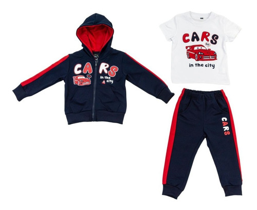 Conjunto De Cars Para Niño, Pants, Playera, Sudadera.