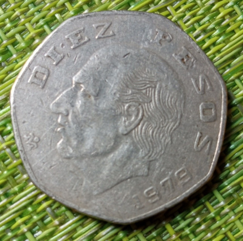 Moneda 10 Pesos 1979 Hidalgo Bien Conservada