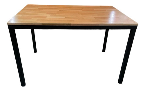 Mesa Comedor De Hierro Y Madera Finger Joint Eucalipto