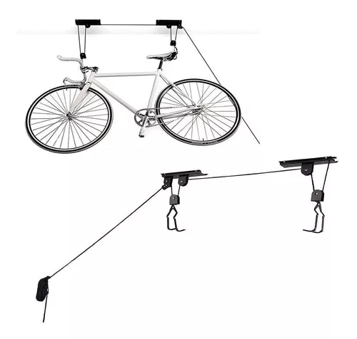 HOMEE - Soporte para colgar bicicleta con ganchos de pared - Soporte para  bicicleta con sistema de almacenamiento para cochera/cobertizo