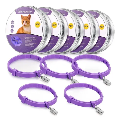 Paquete de 3 collares calmantes para gatos y gatitos Collar de feromonas  Eficiente Aliviar Reduce la ansiedad Estrés Feromonas Calma Relajante  Cómodo collares separables