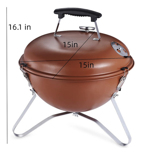 Senyanpai - Parrilla De Carbón Portátil De 14 Pulgadas Con S