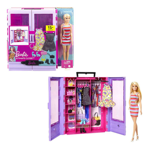 Set Closet D Lujo Muñeca Barbie  Accesorios Original Mattel.