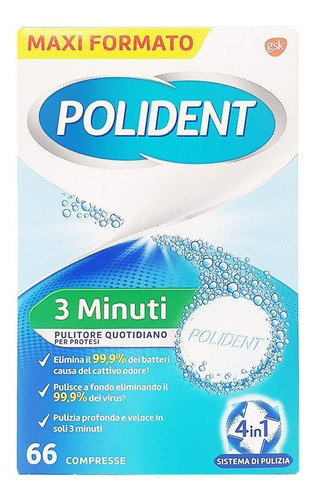 Polident Italia 66tab Desinfecta Prótesis Dentales T.corega