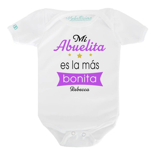 Pañalero Personalizado Bebé Mi Abuelita Es La Más Bonita