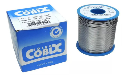 Solda Carret 60x40 Azul Cobix 1,0mm 500 Gr