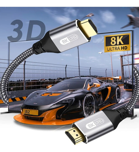 Cable Hdmi 2.1 Video 8k 60hz 4k 120hz Ps5 Ps4 Xbox 2 Metros