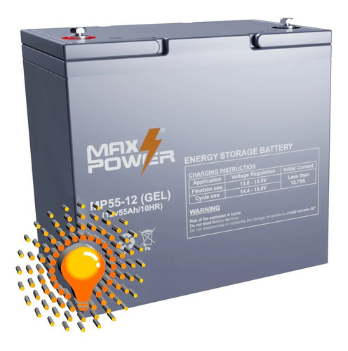 Bateria Sellada Vrla Gel 12v 55ah Maxpower Para Ups/solar