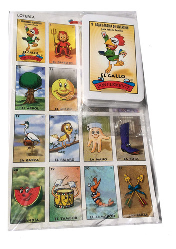 Lotería Infantil Mexicana 10 Tablas Bolsa De Malla Mini