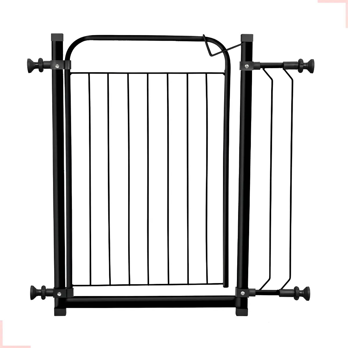 Grade Portão Proteção Pet Cachorro 79cm A 84cm Criança Cães Cor Preto