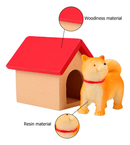 Acessório De Simulação De Cena Em Miniatura Akita Dog Model