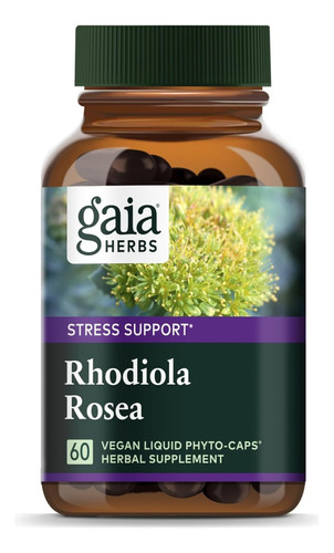 Rhodiola Rosea Gaia Herbs 60 Cápsulas Veganas