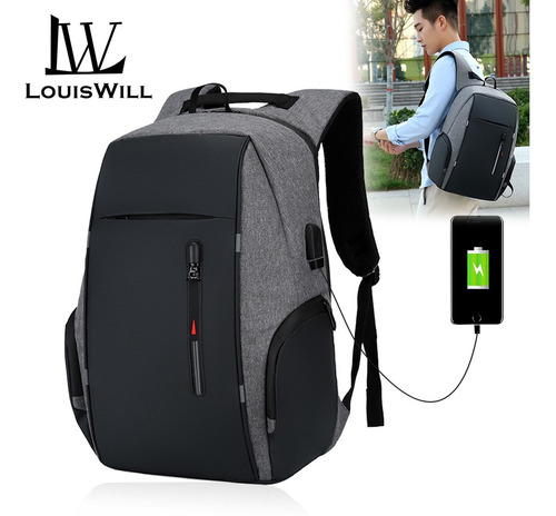 Louiswill Mochila Computadora Para Hombre Puerto Carga Usb