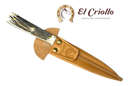 Cuchillo Criollo Hueso Hoja Eskilstuna De 15cm Inox + Vaina