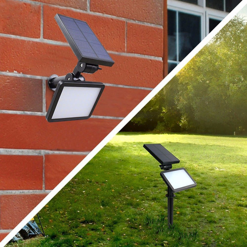 Luminária Energia Solar 48 Leds 960 Lumens Parede Jardim