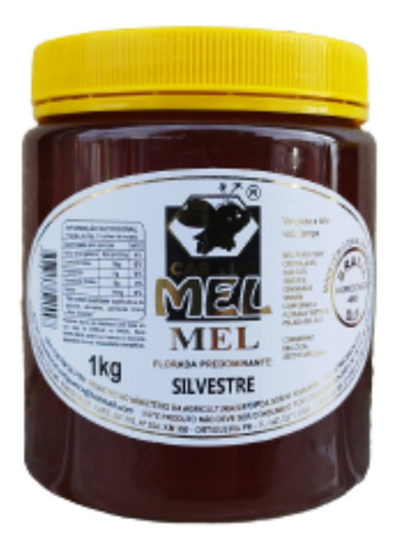 Mel De Abelha Puro Florada Silvestre Sem Glúten 1kg