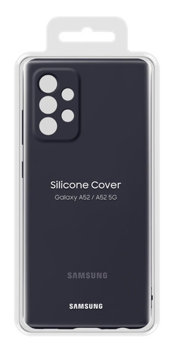 Case Samsung Galaxy A52 / A52s Silicone Cover Original Negro