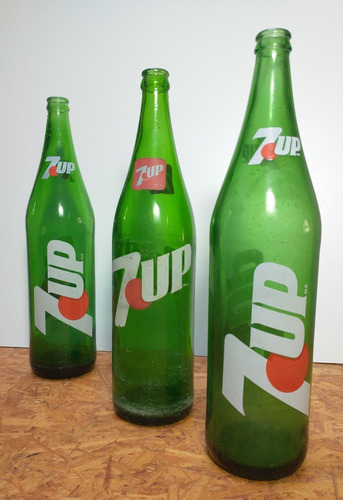 Botellas De 7up De Litro Lote 3 Unidades (Usado)