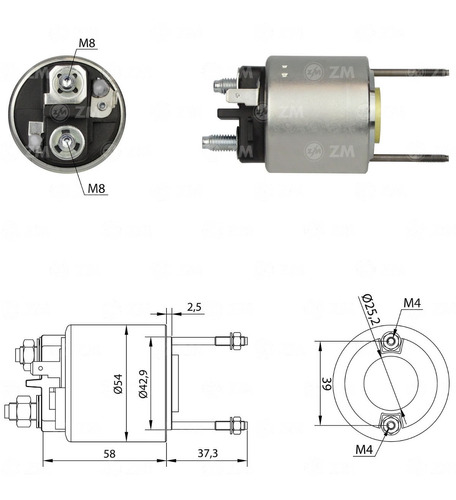 Solenoide Renault 4 5 Trafic 1.4 Zm 592