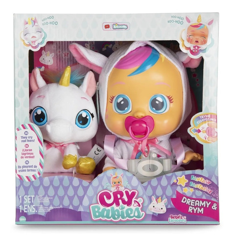 Muñeca Bebes Llorona Unicornio Lloran De Verdad Cry Babies