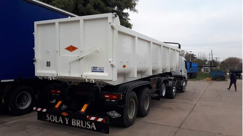 Semirremolque Batea Sola Y Brusa Okm, Vuelco Trasero