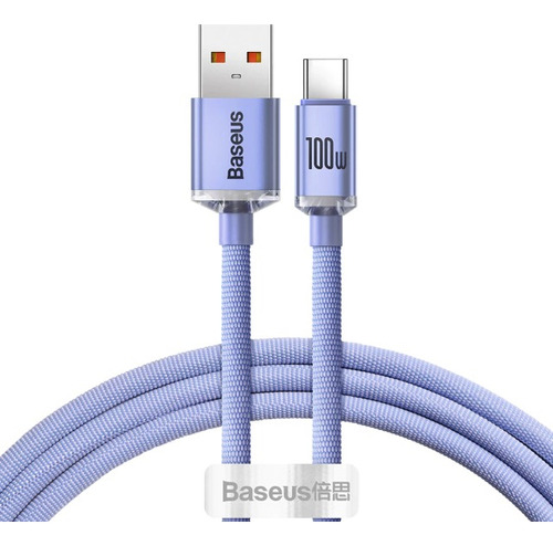 Cable Usb-a A Usb-c Crystal 1.2mt 100w Baseus Original