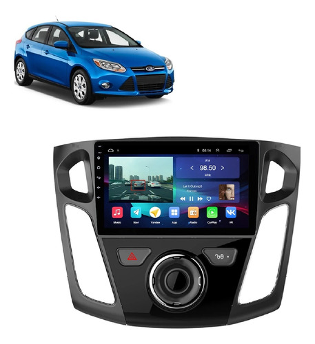 Central Multimídia Android Ford Focus 2012-2019 2+32gb 9p
