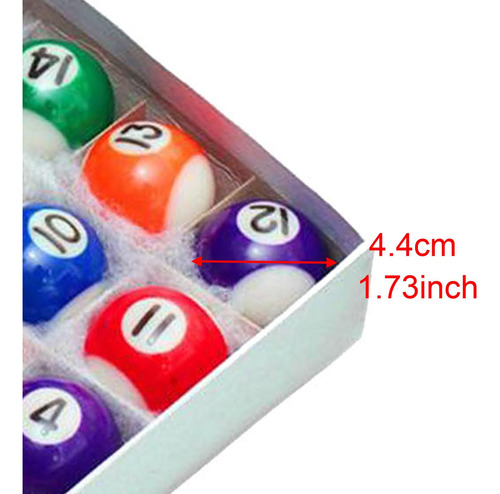 Juego De 16 Mini Bolas De Billar Para Mesa, Bola De 4,4 Cm