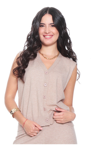 Conjunto Wados Chaleco Y Pantalon Wideleg Tiro Alto