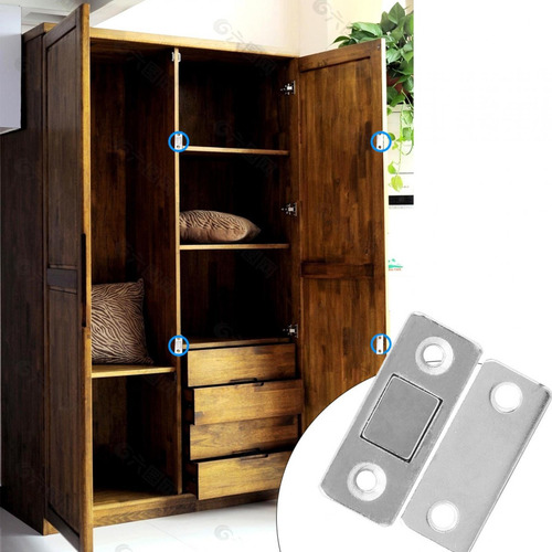 10 Imanes De Acero Inoxidable Para Puerta Corredera, Ventosa