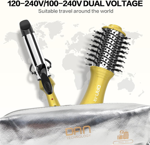 Cepillos Para Cabello Dan Technology Amarillo 600w 110v/220v