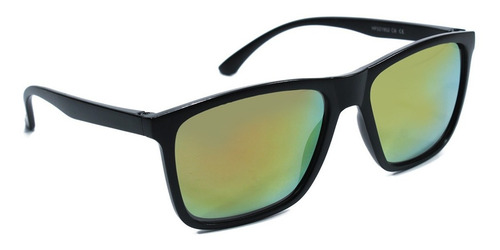 Óculos De Sol Masculino Quadrado Cores Translucidas Full Armação Preto Lente Vermelho Haste Preto