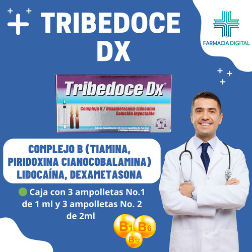 Tribedoce Dx Inyectable - Complejo B,lidocaina, Dexametasona