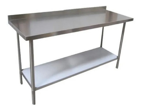 Mesa Trabajo Pared C/ Repisa Acero 304 Mtp-1570 Inox Iy Xavi