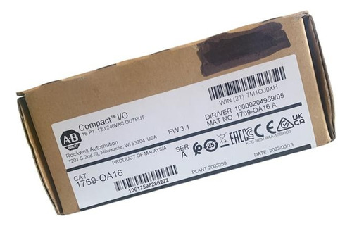 Allen Bradley 1769-oa16 Modulo De Salida Original