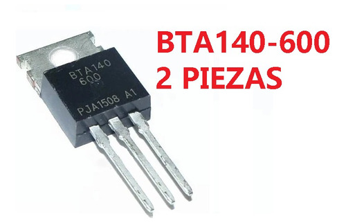 Pack De 2 Unidades Bta140-600 Triac 25a, 600v, To-220