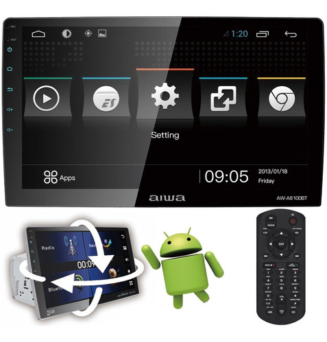 Radio Carro Android 8,1 Wifi Pantalla 10,6' Bluetooth Aiwa